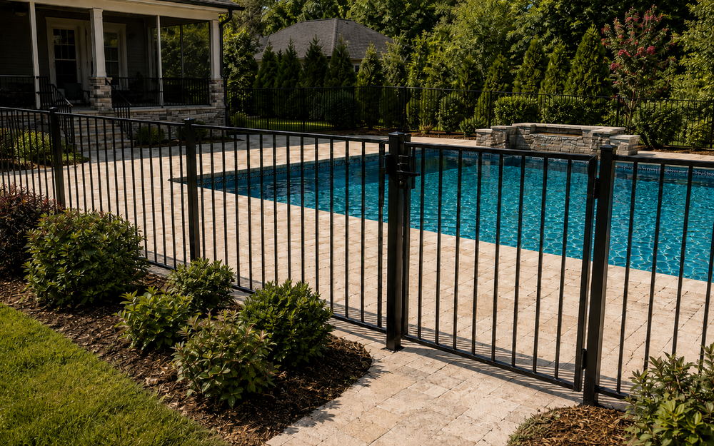 Pool fence fence built in North Atlanta