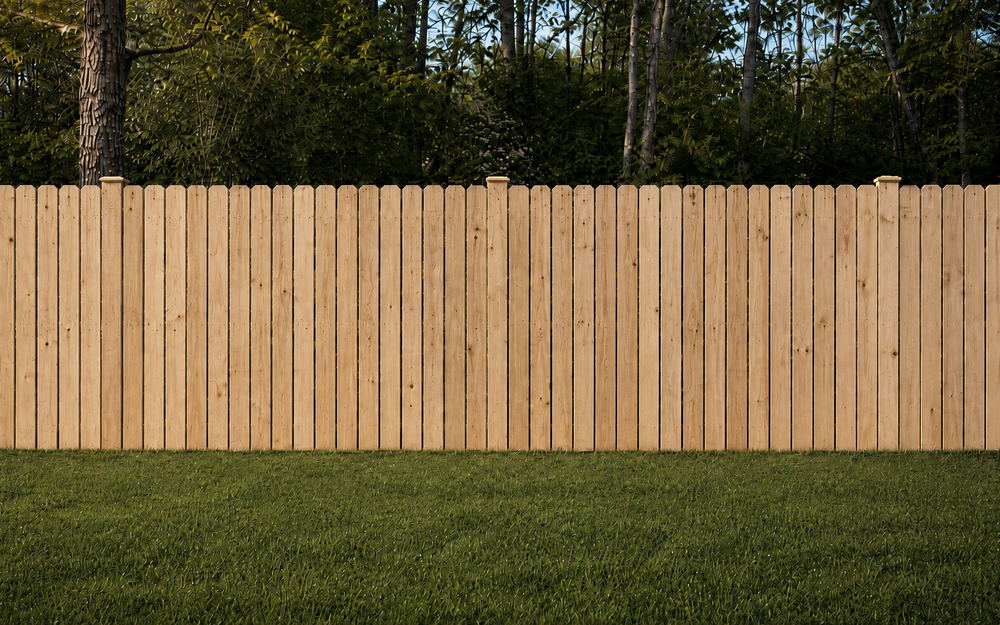 Wood privacy fence built in North Atlanta